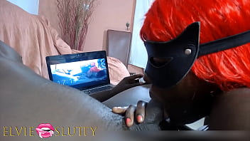 Preview 1 of Rebeca Morena - Ebony blowjob addict Ms Fufu playfully sucking dick for 1h 20 min long - Part 4