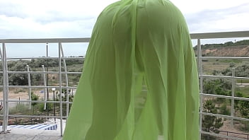 Preview 1 of Boy And Girl Xxx Full Porn - Hairy mature in transparent yellow dress