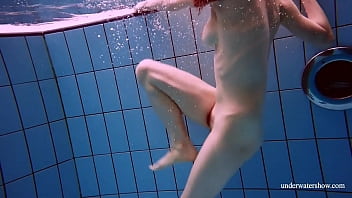 Preview 4 of Proneass - Redhead Marketa in a white dress in the pool