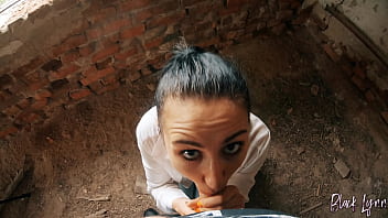 Preview 2 of Stories Vidro - [POV] Long haired teen facefucked in abandoned building