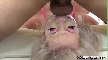 Preview 2 of Bollywoodxxnx - Massive tittied TS slut throat fucked