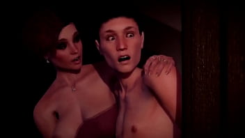 Preview 2 of Seachafrica Granmother - The guy suddenly realized that he wants to fuck a Trance-Cousin and Shemale MILF,  Animation Porn