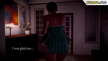 Preview 1 of Seachafrica Granmother - The guy suddenly realized that he wants to fuck a Trance-Cousin and Shemale MILF,  Animation Porn
