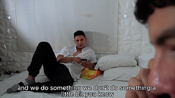 Preview 2 of Japanese Bus Tuch - Two gay guys fuck a horny Latina for the first time PART 1 - Dilan Clavijo