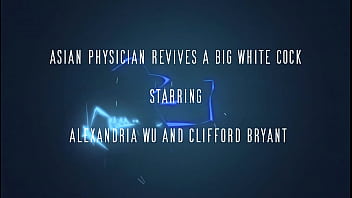 Preview 1 of Lena Paul Cheating In Shower - Asian Female Physician Revives A Big White Cock