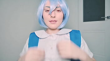Preview 1 of First Time Hold Dick - Rei Ayanami loves to make her clit cum and pussy squirt with fuck machine and vibrator after classes