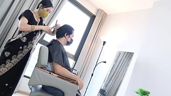 Preview 1 of Dubed Sex Video - Indian Barber ,  who is Horny while hair Cutting