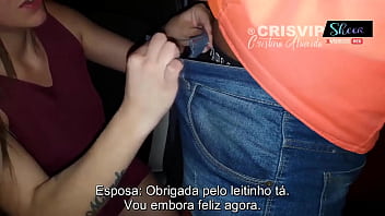 Preview 4 of Seacharab Girls Boobs - Cristina Almeida Engolindo Porra de Estranhos na Pra&ccedil_a nesse Dogging 10 - Especial Bukkake. Sobrou at&eacute_ para o motoboy que seguiu para me dar leitinho