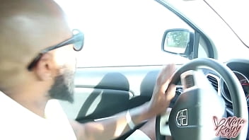 Preview 3 of Big Booty Black Ass Anal - Horny Nina Kayy Cheats On Her Bf By Sucking Shaundam&#039_s Cock In A Taxi Car!