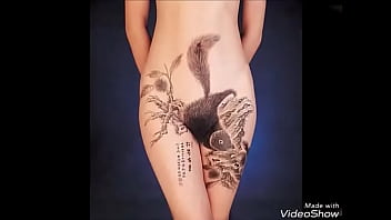 Preview 4 of Boob Pressing Nipple Sucking - Tattoo na buceta