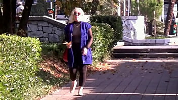 Preview 4 of Jobensita Porno Video - Nylon boobs in public