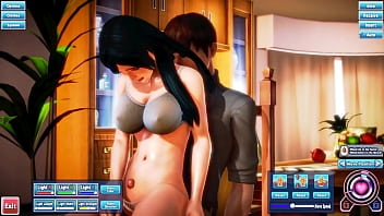 Preview 2 of Exhibitions Couple - Busty black hairs gets fucked