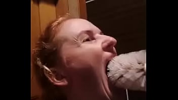 Preview 3 of Stinky Diaper Mess - my wife take dirty toilet brush in her mouth