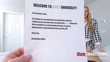 Preview 1 of Boy 2 Sexx - Slutty Step Mom &amp_ Step Sis Celebrate Step Son&#039_s Academic Success With A Threesome - MomCheats