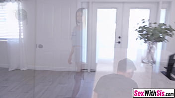 Preview 1 of Stepbro Love Jerk - Big boobs Latina stepsister apologises to stepbro with her pussy