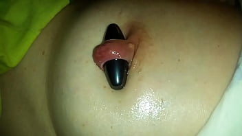 Preview 1 of Fat Blak Woman - nippleringlover milf magic magnetic nipple play magnet in extreme stretched pierced nipple
