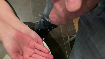 Preview 3 of Xxxxx Ass - I keep his Dick when he Pee and next washing my hands in pissing