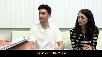 Preview 1 of Rosaverte - OrgasmsTherapy  -  Stepsiblings Corra Cox and Nick Strokes having a theraphy session with Dr Kenzie Love