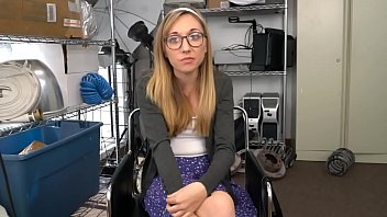 Preview 1 of Teen Mistress Trample - Black stud is teaching a naive blonde teen how to suck his cock properly.