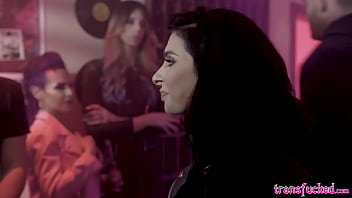 Preview 2 of Dlakave Mame - Big ass MILF Joanna Angel fucked by two shemales Casey Kisses and TS Foxxy