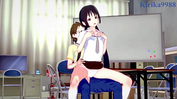 Preview 2 of Kleine Russin - Hanako Honda and Chisato Higuchi intense futanari sex. - Asobi Asobase Hentai
