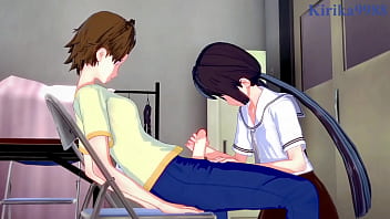 Preview 1 of Kleine Russin - Hanako Honda and Chisato Higuchi intense futanari sex. - Asobi Asobase Hentai