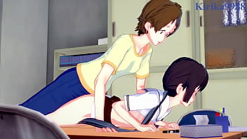 Preview 4 of Kleine Russin - Hanako Honda and Chisato Higuchi intense futanari sex. - Asobi Asobase Hentai