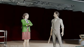 Preview 1 of Latina Office Seks Desk - Full Measure - Scene 02 of 08 - an animated spanking video series