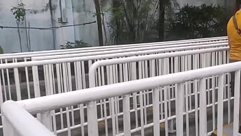 Preview 1 of Night Hairy Plus - Risky Filipina Suck Cock inside Ferris Wheel