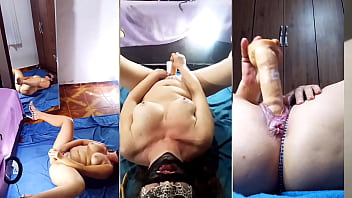 Preview 3 of Fiar Wife With Hundred Friends - Exhibitionist puts dildo in pussy doggystyle