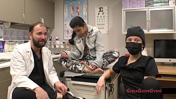 Preview 3 of Fiorella Luna Star - Perverted Podiatrist Jasmine Rose Takes Her Time Examining Stacy Shepard&#039_s Sweaty Feet During An Exam @GirlsGoneGyno Reup