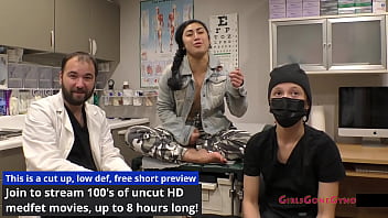 Preview 4 of Fiorella Luna Star - Perverted Podiatrist Jasmine Rose Takes Her Time Examining Stacy Shepard&#039_s Sweaty Feet During An Exam @GirlsGoneGyno Reup