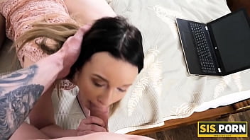 Preview 2 of Aaean Boob - .PORN. Chick is sick of loneliness and tries stepbro sexual skills in practice