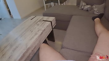Preview 1 of Natural Hirsute - Step mom Helps Stepson To Forget Leg Pain With Blowjob and Anal Sex!
