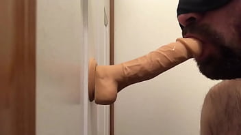 Preview 2 of Sauna Tecavuz Zorla Porno - Going down deep on my dildo
