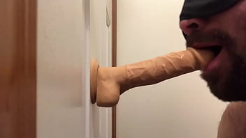Preview 4 of Sauna Tecavuz Zorla Porno - Going down deep on my dildo