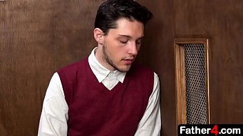 Preview 2 of Dad Insest With Little Daughter - After confession,  this pervert priest takes it upon himself to absolve boy