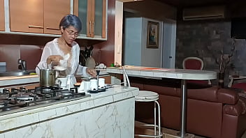 Preview 1 of A Small Faimili - I fuck my stepson in the kitchen.