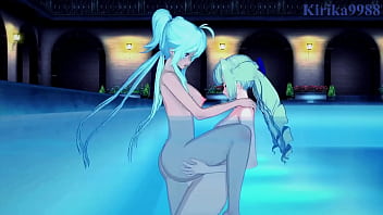 Preview 4 of Hot Watress Fuck For Money - Saint-Germain and Cagliostro intense lesbian play and futanari sex. - Symphogear Hentai
