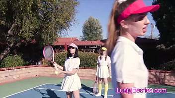 Preview 1 of Danish Ero De Luxe Bizarre - Interrupting tennis with a foursome on the court