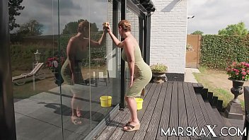 Preview 1 of Krissy Lynn Banged - MARISKAX French MILF Sandy Lou ass fucked outdoors