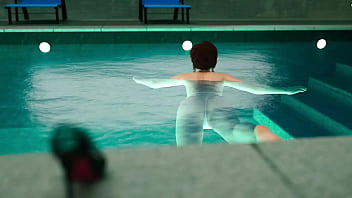 Preview 1 of Joi Indonesia Wild - Blowjob and titjob at the pool
