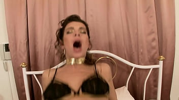 Preview 3 of Woman Eating Mare Pussy - Stunning Gabrielle Moon in sexy lingerie waiting for her hung boyfriend David Perry