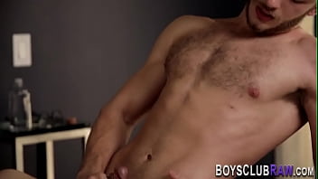 Preview 4 of Voyeur Skinout - Muscly hunk railing guys ass