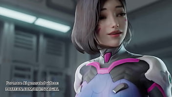 Preview 1 of Siki Ler - Overwatch Dva cosplay acting bitchy | Uncensored Hentai AI generated