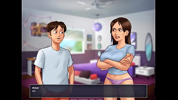 Preview 2 of Lo Encoxada Dormida Se Lo Folla - Summertime Saga ep 23 - Participei da Live da Jenny ela ainda me Bateu uma Punheta