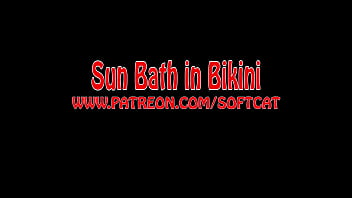 Preview 1 of Perfect Tits Take Shower - Sun Bath in Bikini