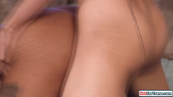 Preview 4 of Sunny Leone Fast Sex V - Ebony shemale Valeria Atreides bangs gf