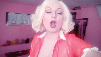 Preview 1 of China Sax Vidio - Phone Video - FemDom POV strap-on fuck Rude Mistress in Latex (Arya Grander)
