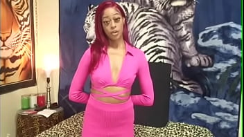 Preview 1 of Assstrap On - 18YO FIRST TIMER SEXY SLIM TINY SMALL EBONY VS ITALIAN POUND MACHINE